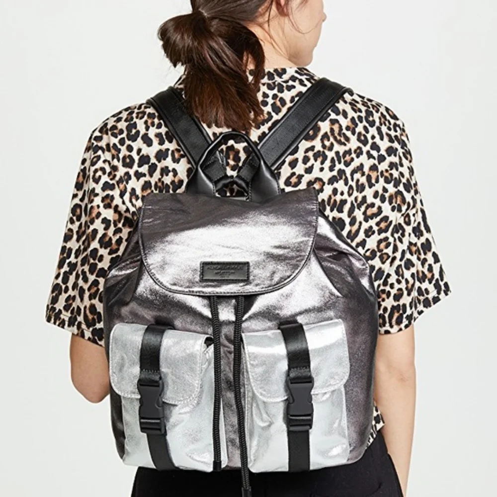NWT, Kendall + Kylie Metallic Lex Foiled Backpack